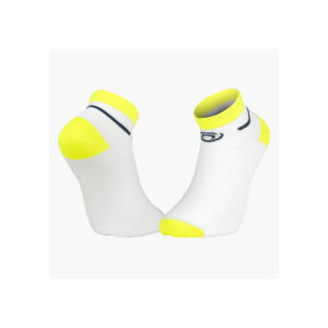 SOCQUETTE LIGHT RUN COURTE BLANC/JAUNE