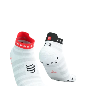 PRO RACING SOCKS V4.0 ULTRALIGHT RUN LOW/FLUO RED